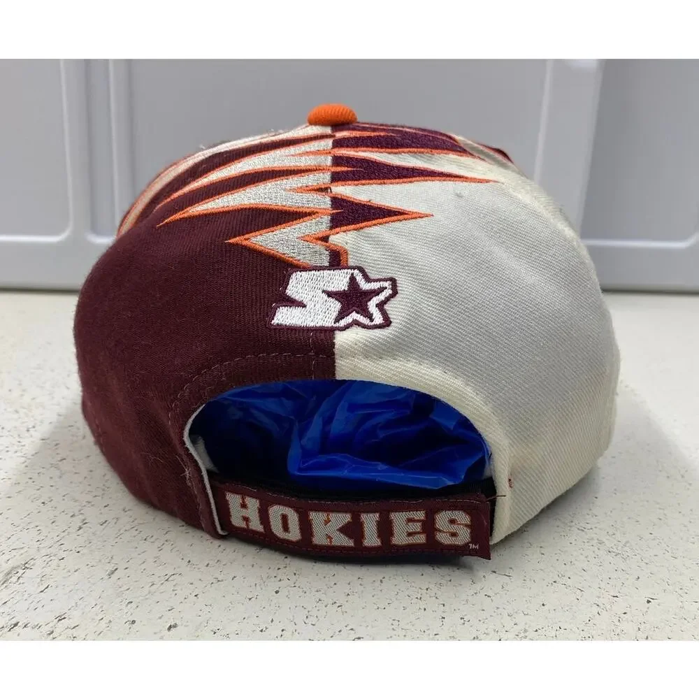 RARE VTG 90s Starter Virginia Tech VT Hokies retro shockwave strapback hat